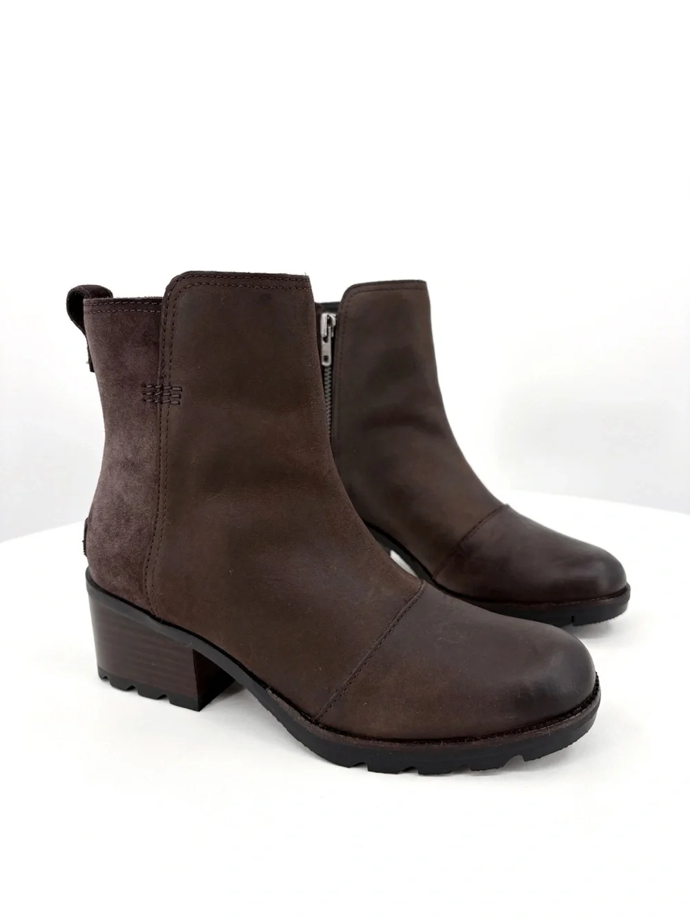 SOREL Cate Brown Waterproof Leather Ankle Boots 6.5